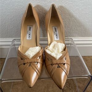 Jimmy Choo Camel Leather Heels